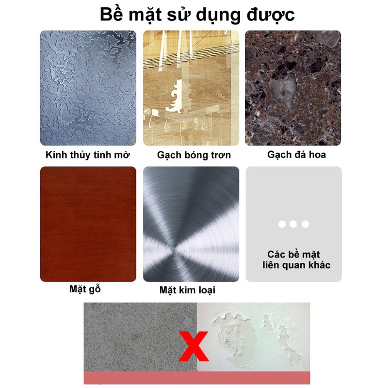 Miếng dán dính tường móc treo đồ siêu dính siêu bền siêu rẻ KT 6x6cm