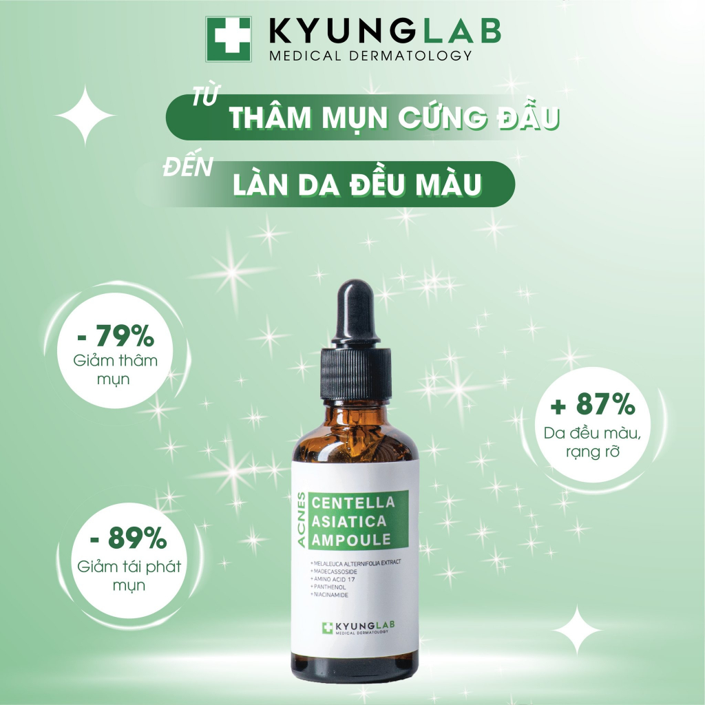 Serum ngừa mụn thâm Acnes Kyung Lab 50ml kiềm dầu, làm dịu, giảm sưng viêm, mụn, thâm, Centella Aisatica Ampoule