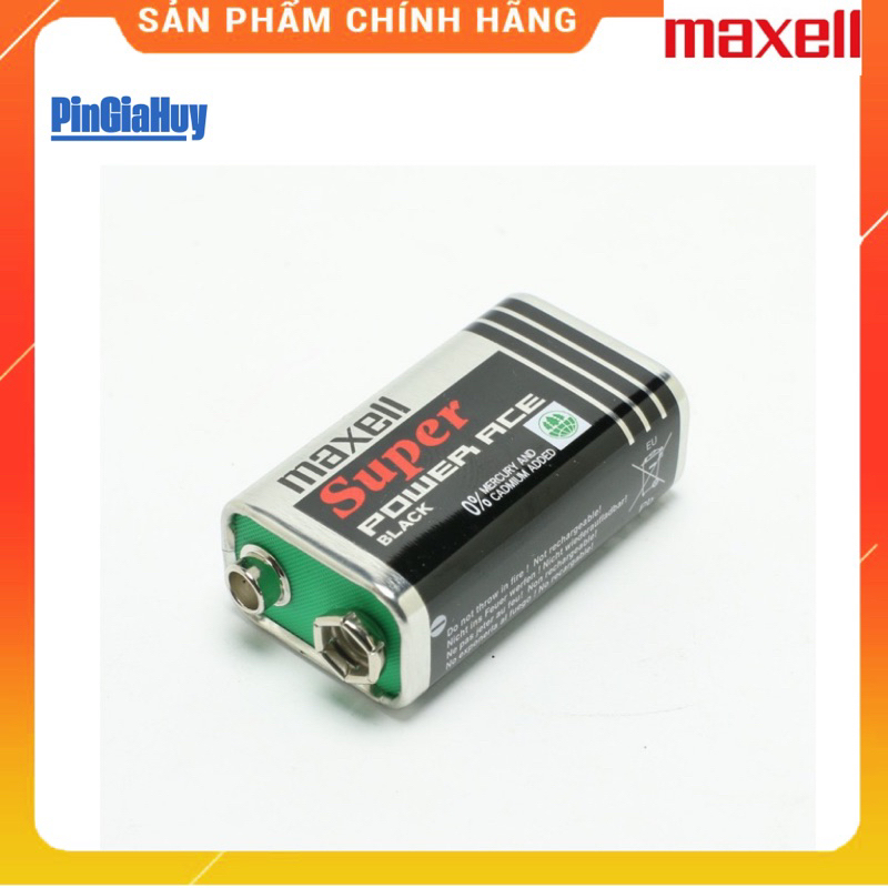Hộp 10 viên Pin vuông 9V MAXELL carbon chính hãng hộp 10 viên