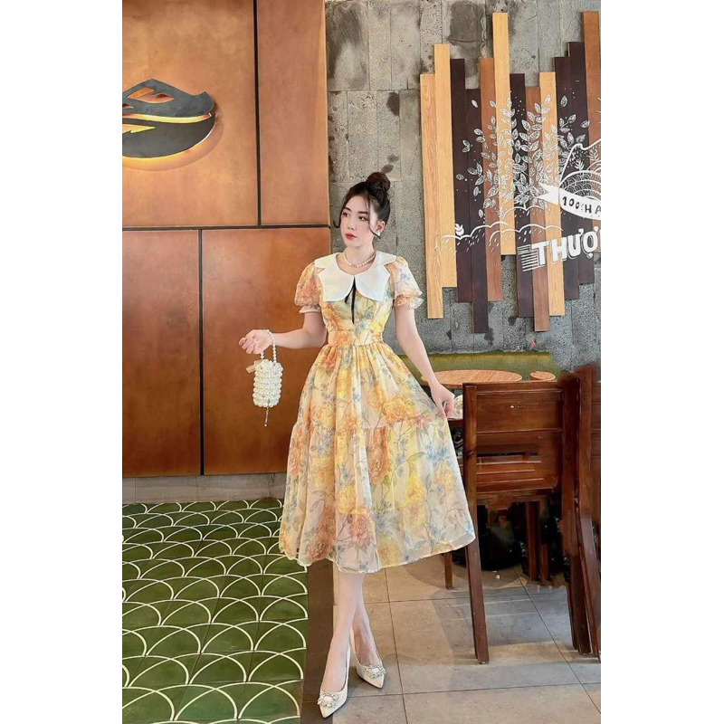 Đầm hoa tiểu thư 135k