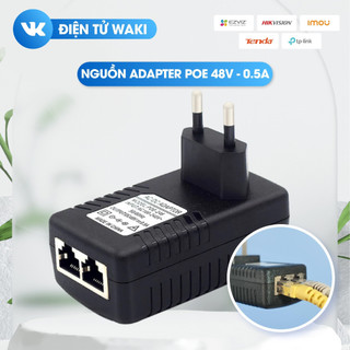 Nguồn Đơn POE 48V-0.5A chuyên cho camera, thiết bị mạng wifi WAKI- Bảo hành 12 tháng