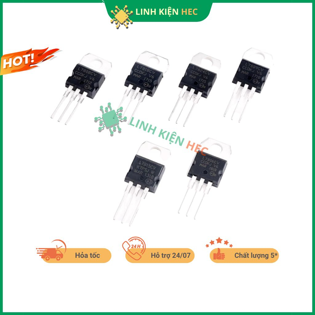 IC nguồn TO-92 L7805CV 7806 7808 7809 7810 7812 7815 7818 7824 chính hãng linh kiện hec