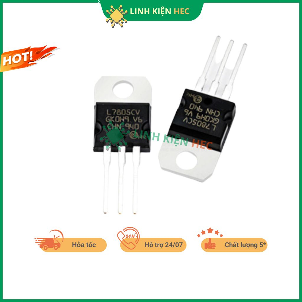 IC nguồn TO-92 L7805CV 7806 7808 7809 7810 7812 7815 7818 7824 chính hãng linh kiện hec
