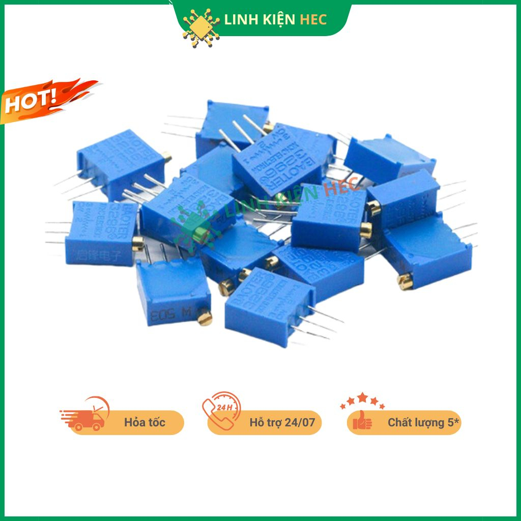 Biến trở vi chỉnh 100R - 1M 3296W chất lượng cao linh kiện hec