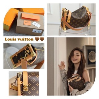 Túi xách nữ lv side sz23 hoa nâu da thật 100% cực hot