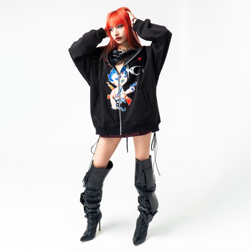 Áo khoác hoodie zip 4NIGHTY ”ALL AT WAR”