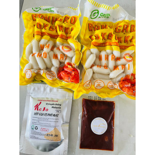 [Tokbokki.com] 1KG Bánh Gạo Tokbokki nhân Phô Mai làm 2 món