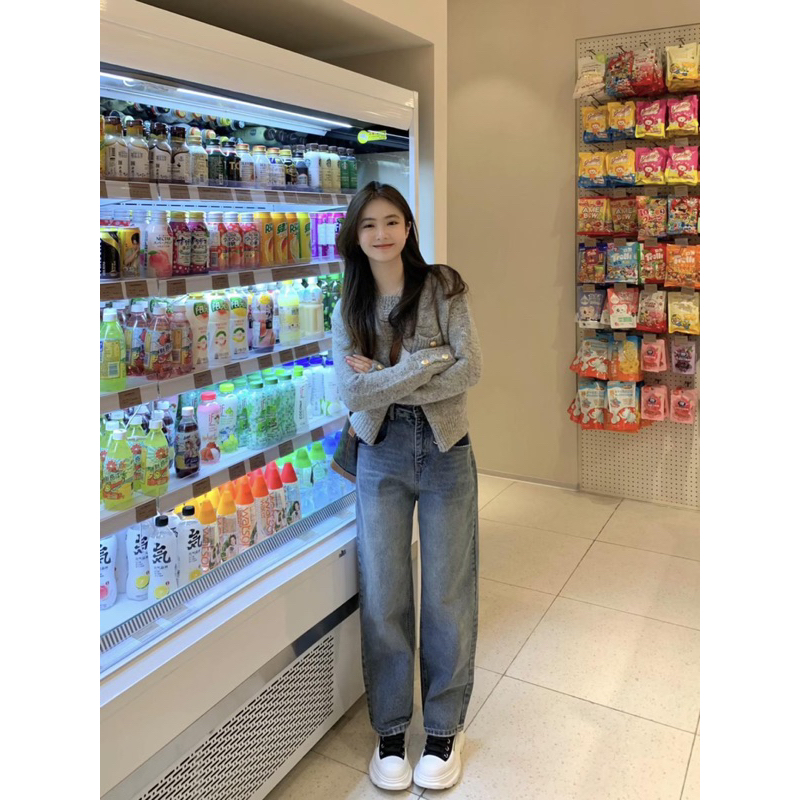 Áo Cadigan Màu Xám