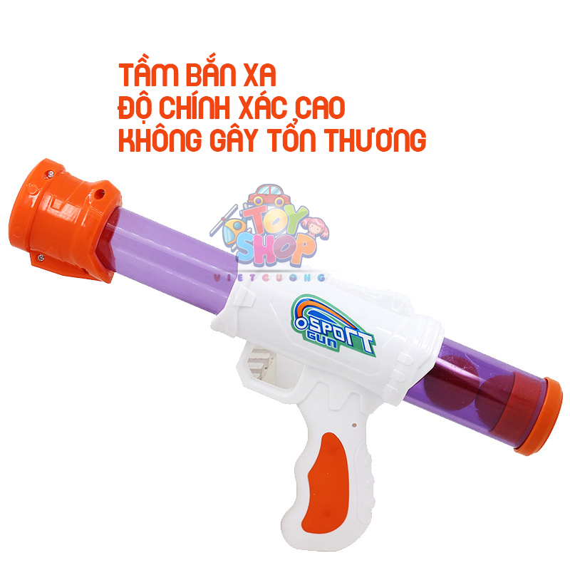 Đồ chơi súng hơi nén bắn đạn xốp mềm, súng đồ chơi có độ chính xác cao