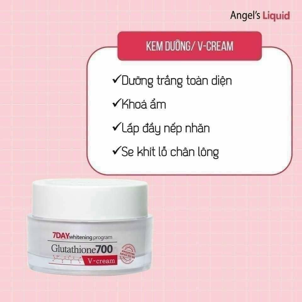 Kem Dưỡng Da 7Day Whitening Program Glutathione 700 VCream 50ml
