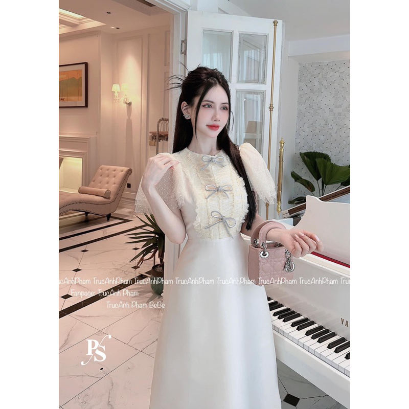VÁY THIẾT KẾ DÁNG DÀI TIỂU THƯ REN HOA (ảnh thật ở cuối)