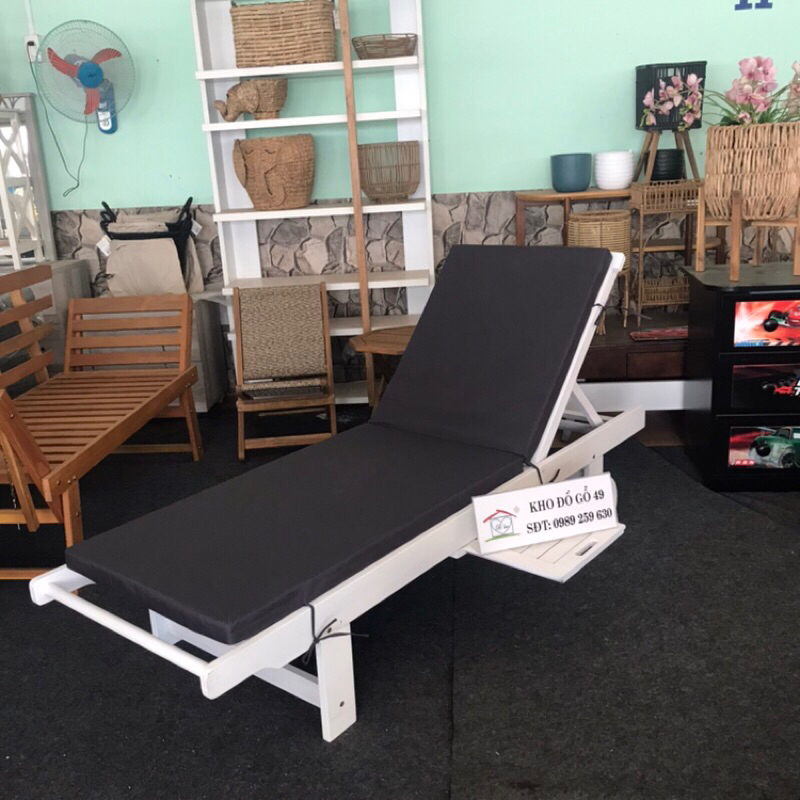 Nệm ghế hồ bơi  vải ngoài trời trượt nước-dùng cho ghế thư giãn tắm nắng sân vườn, hồ bơi