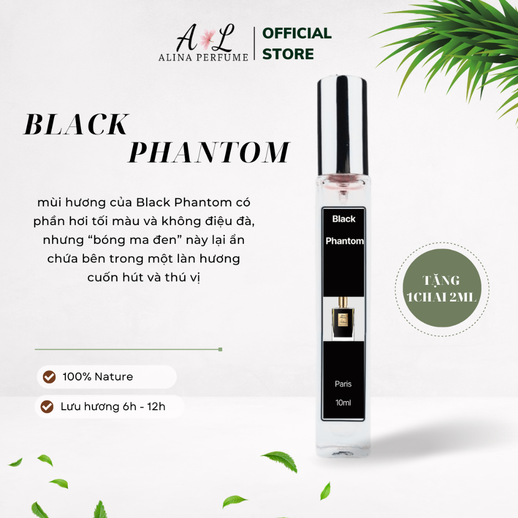 Nước Hoa Chiết Unisex Alina Black Phantom Chính Hãng 10ml Thơm Lâu Quyến Rũ , Bí Ẩn , Tinh Tế