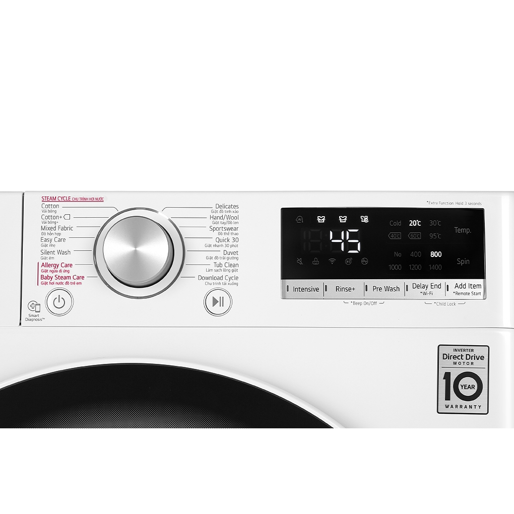 Máy giặt LG AI DD Inverter 9 kg FV1409S4W