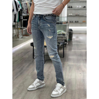 [ Sale Off 35% ] Quần Jean Dolce Gabbana Xanh rách logo check cạp tag gương LA 1-1 on web