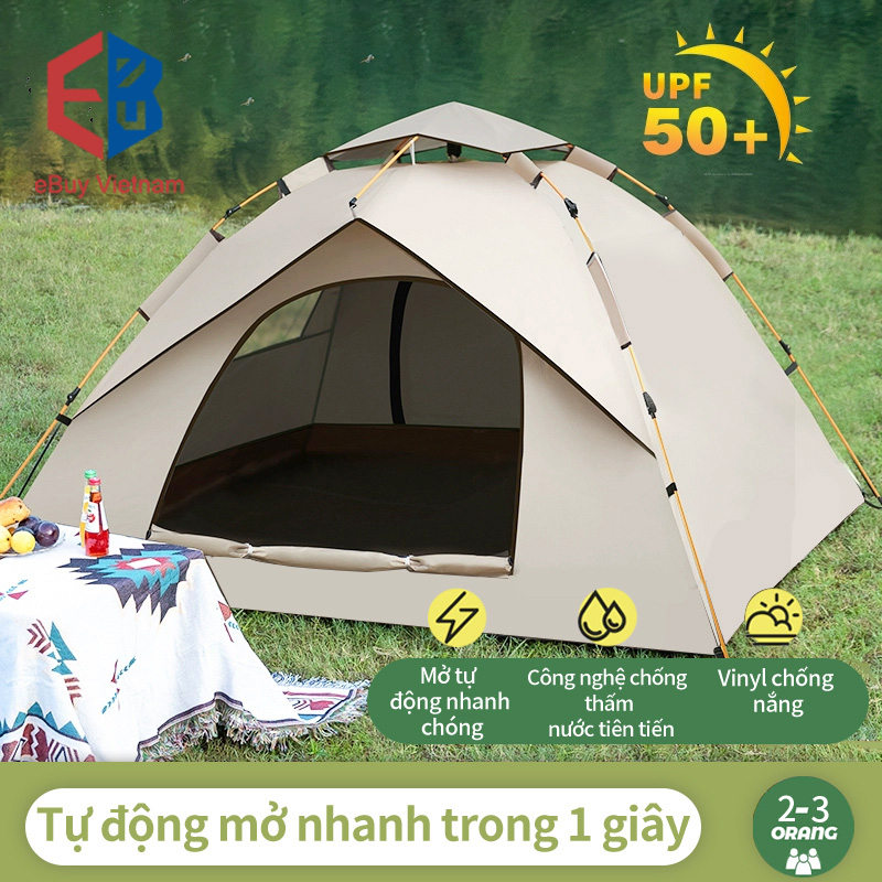 Lều cắm trại đi đu lịch tự động tự bung Lều chống nước chống tia tử ngoại - Dùng cho đi cắm trại bãi biển, đi leo núi
