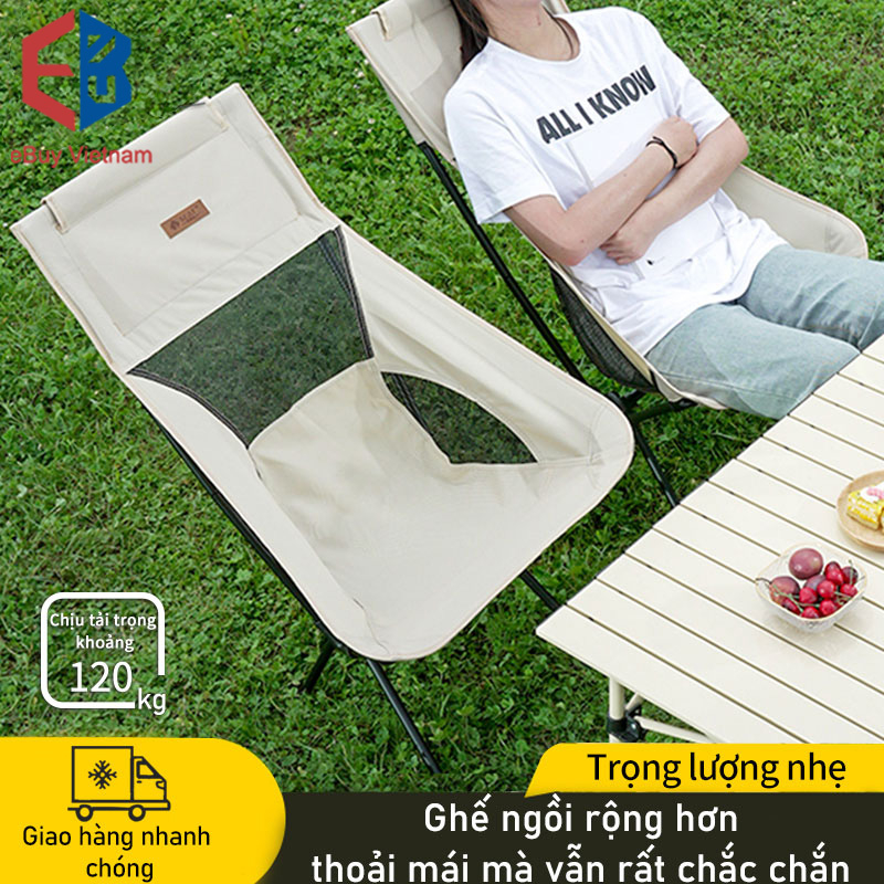 Ghế xếp dã ngoại - ghế du lịch phượt câu cá khối lượng nhẹ ，Chịu tải khoảng 120kg，Nhẹ gọn dễ mang theo，Tặng túi đựng để