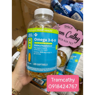 Omega 369, viên uống omega 3-6-9 heart health 325 viên của mỹ