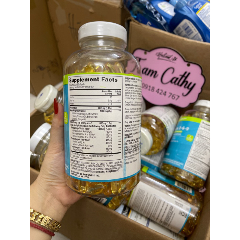 Omega 369, viên uống Omega 3-6-9 Heart Health 325 viên của Mỹ