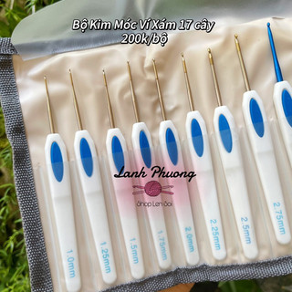 Bộ Kim Móc Ví Xám 17 Cây