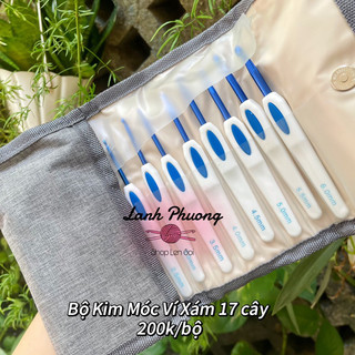 Bộ Kim Móc Ví Xám 17 Cây