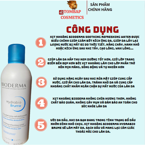 Xịt hoáng Bioderma Hydrabio Brume 300ml | BigBuy360 - bigbuy360.vn