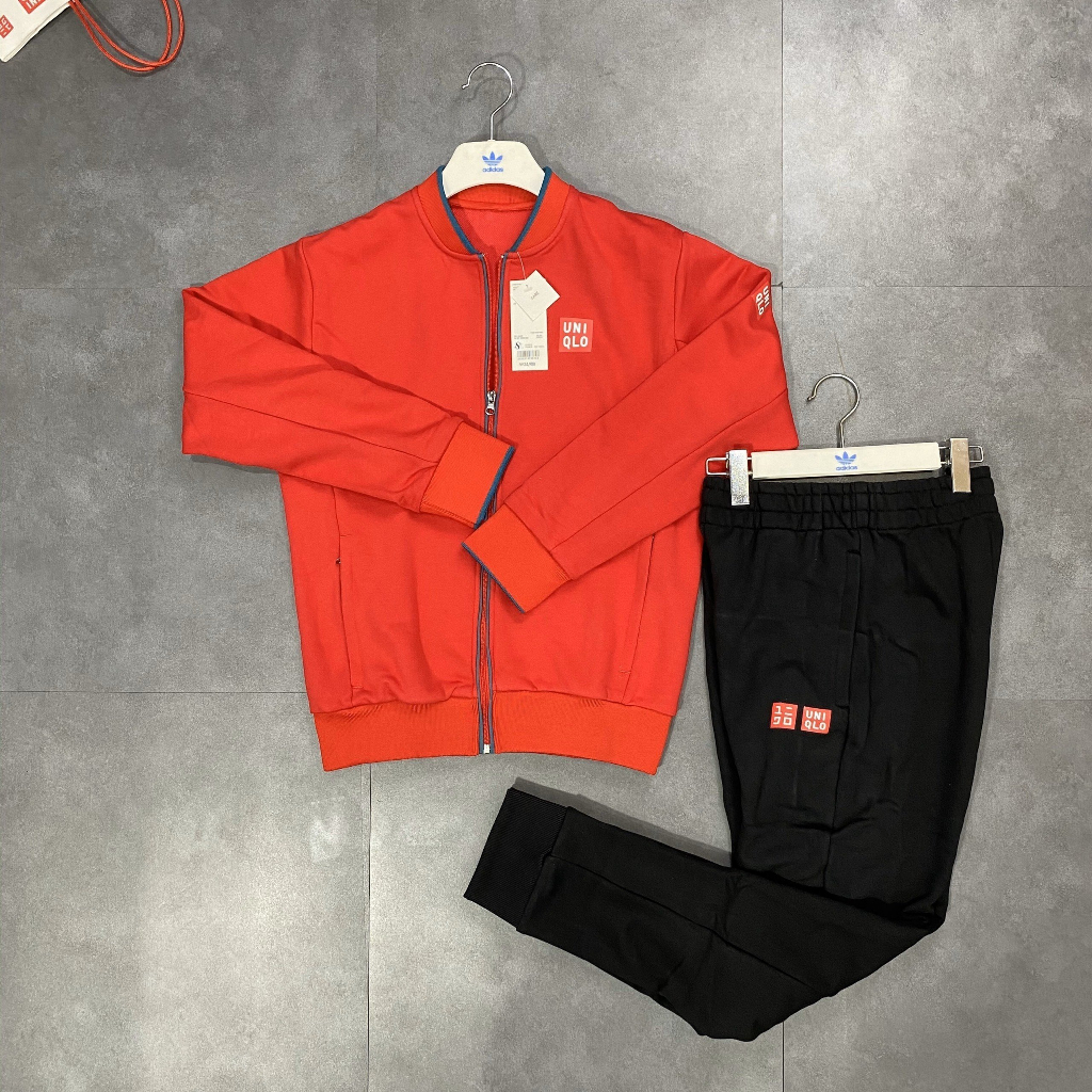 Bộ nỉ thể thao Uniqlo RF đỏ đen - Thời Trang Thể Thao WinMax Sport