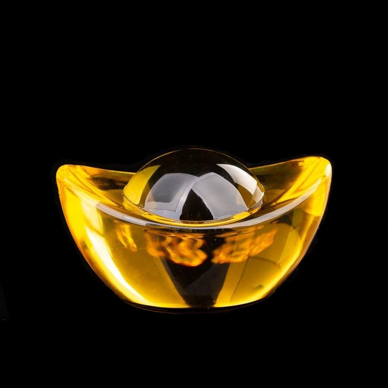 Thỏi vàng pha lê may mắn Kim Nguyên Bảo 3 kích cỡ