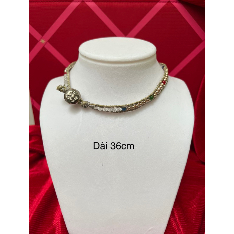 Thanh lý dây chuyền ngắn tết hạt, nút cài handmade