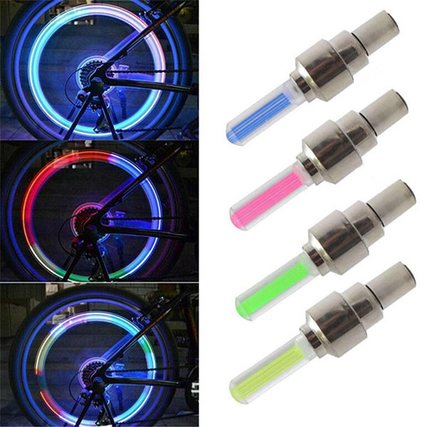 Bộ 2 đèn LED neon gắn bánh xe đạp, xe máy phát sáng độc đáo