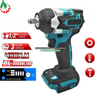 Máy siết bulong dùng pin 18V không chổi than 450Nm