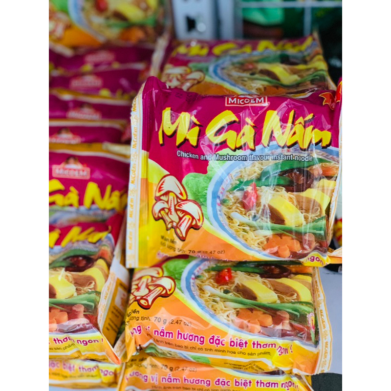 Combo 5 gói mì gà nấm 70g/gói
