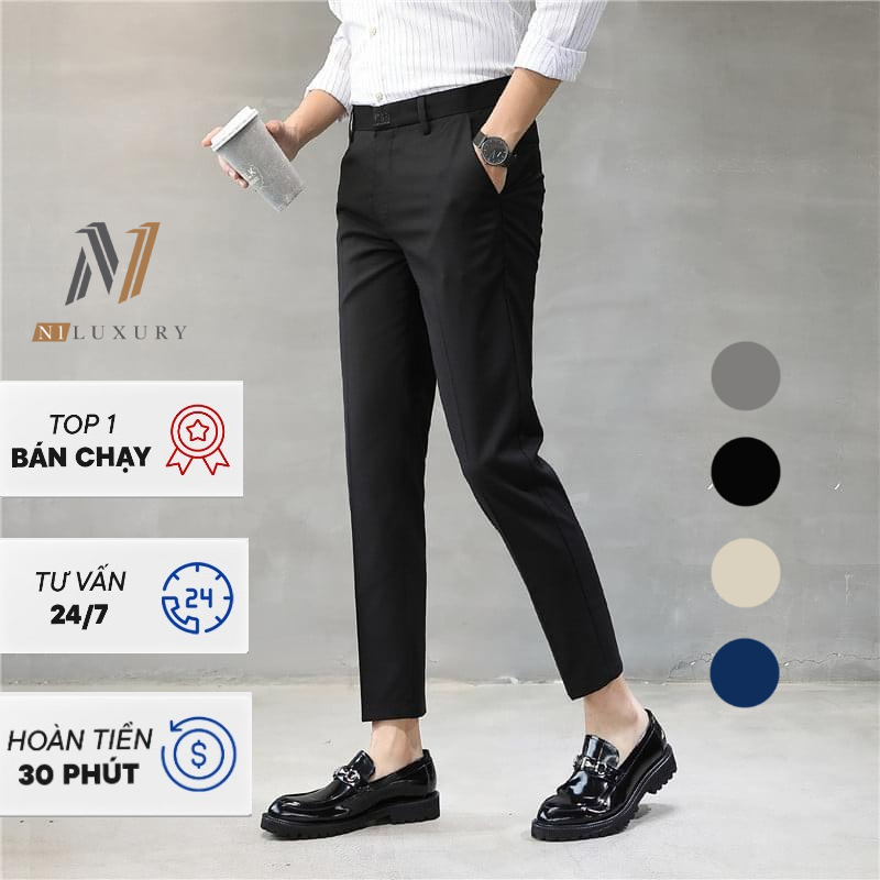 Quần âu nam dáng slimfit, chuẩn thiết kế hàn quốc, cực tôn dáng, lịch sự, trẻ trung Chính hãng N1