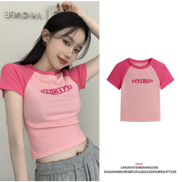 Áo Croptop Nữ Ôm Body Tay ngắn Tôn Dáng Chất Tăm siêu Xinh