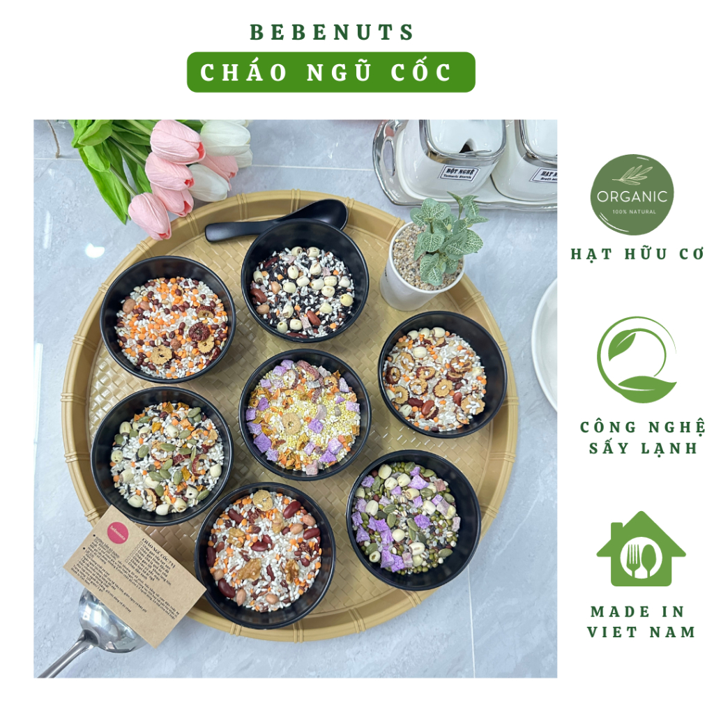 Cháo ngũ cốc/cơm ngũ cốc HÀNG VIỆT NAM  7 vị cho 7 ngày BEBENUTS