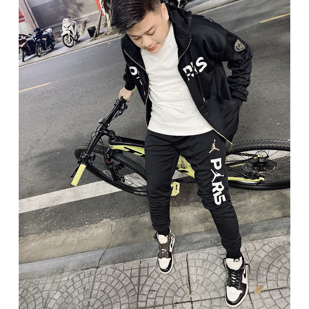 Bộ Jordan PSG đen mũ - Thời Trang Thể Thao WinMax Sport