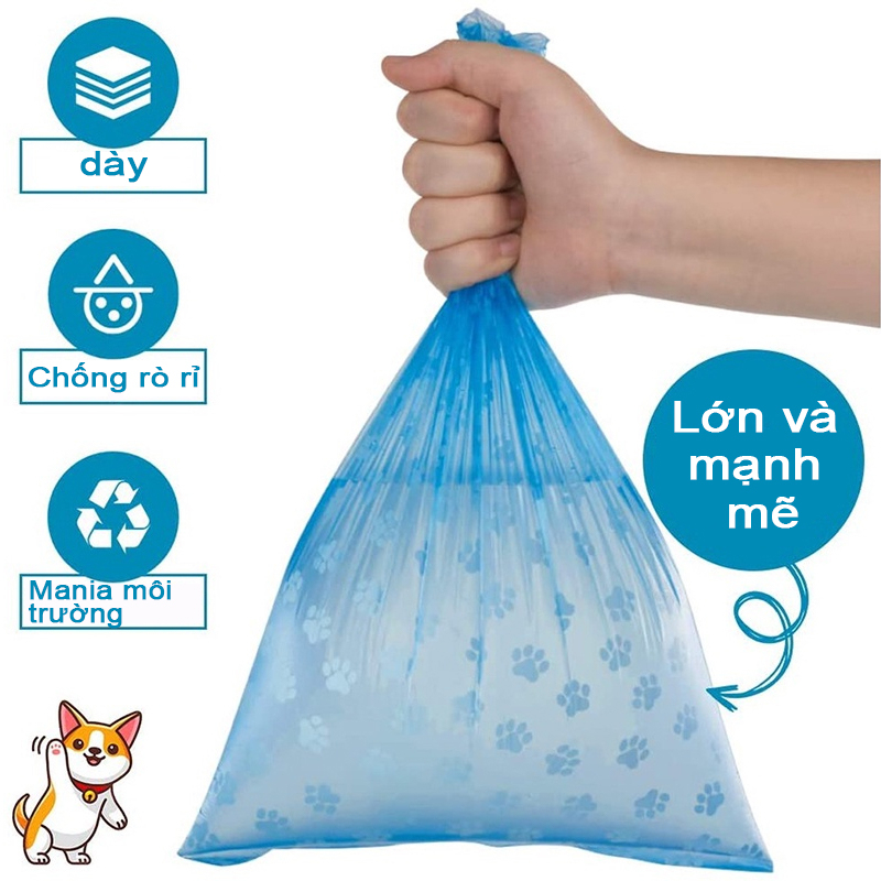 Túi đựng rác cho thú cưng Túi đựng rác in hình Đi chơi Túi đựng phân chó di động Túi đựng phân cho thú cưng