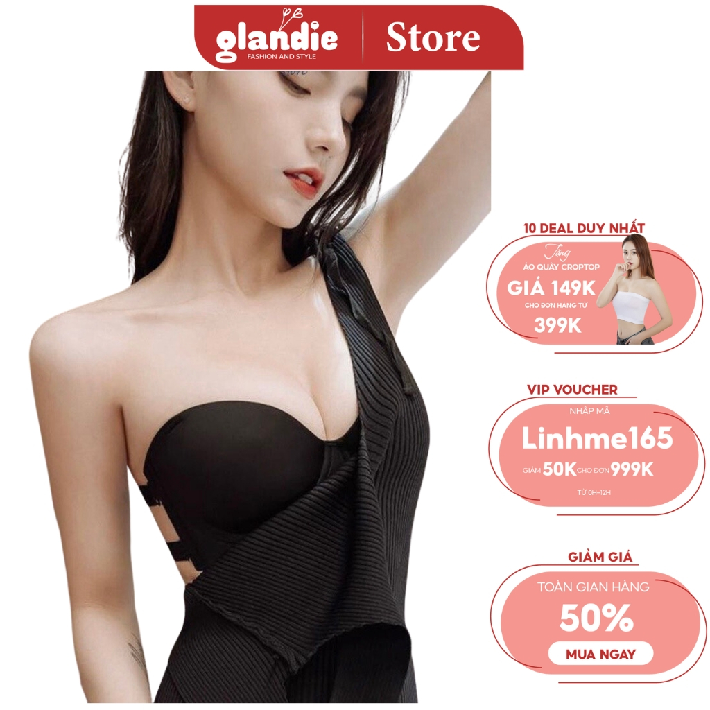 Áo nâng ngực không dây Glandie nâng ngực nhẹ có gọng chống tụt tạo khe dạng bra quây mút mỏng êm mềm