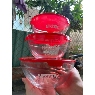 BỘ 3 bát thuỷ tinh
