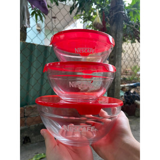 BỘ 3 bát thuỷ tinh
