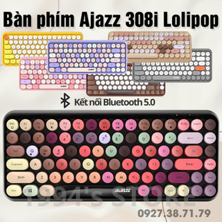 FREESHIP Bàn Phím Giả Cơ Không Dây Bluetooth Ajazz 308i - Bàn phím văn phòng không dây nhỏ gọn dùng cho mọi hệ điều hành