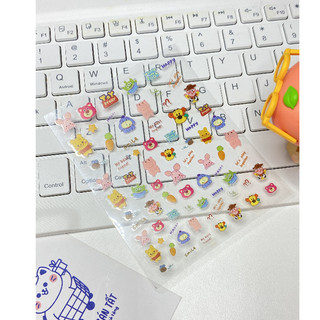 Sticker dán móng, trang trí sổ, bút, bình nước hoạt hình