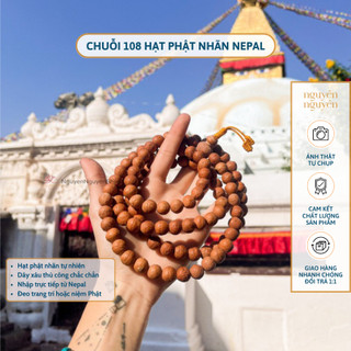Chuỗi 108 hạt bồ đề phật nhãn nepal size 13mm, bồ đề mắt phật nepal chuẩn, tràng chuỗi niệm phật