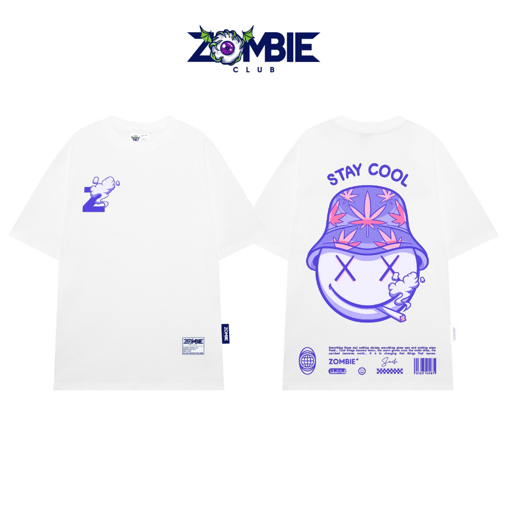 Áo Thun Zombie Club STAY COOL, Local Brand Unisex cotton 100% 230gsm Chính Hãng
