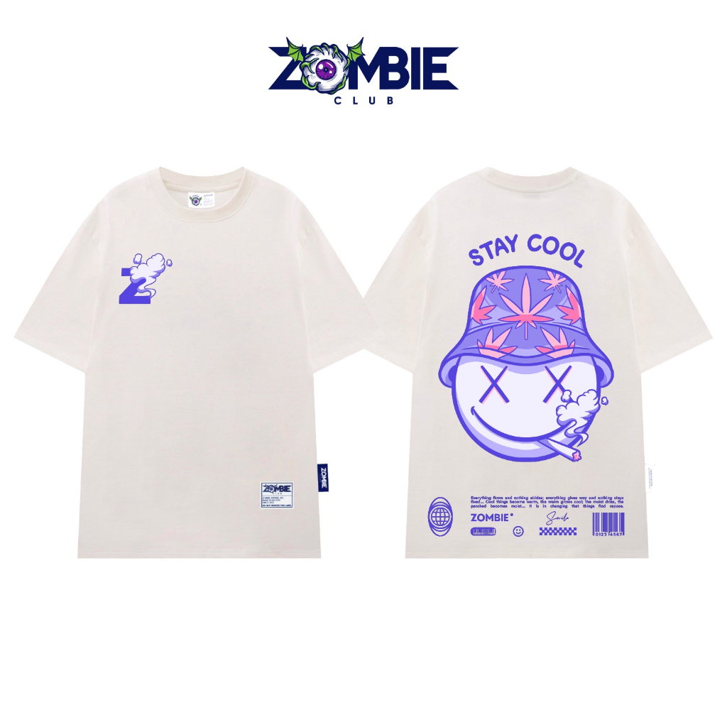 Áo Thun Zombie Club STAY COOL, Local Brand Unisex cotton 100% 230gsm Chính Hãng