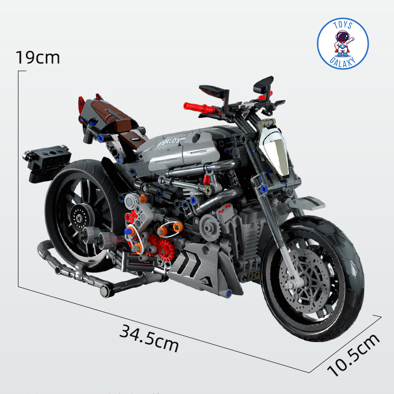 Đồ Chơi Lắp Ráp Mô Hình Xe Mô Tô Phân Khối Lớn Ducati Diavel / BMW / Honda / Kawasaki Tỉ Lệ 1:8 Siêu Xe Máy 672002