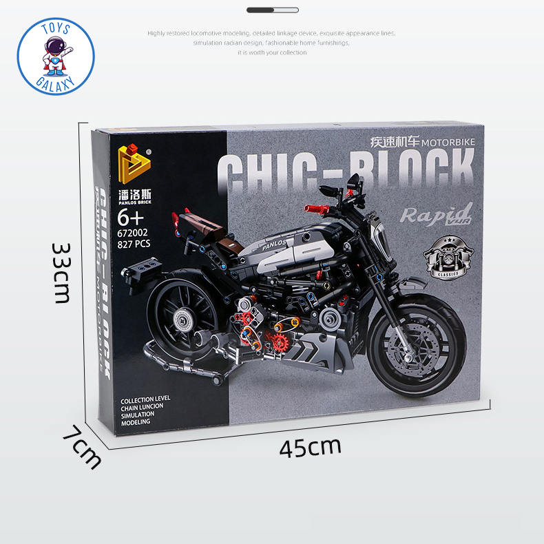 Đồ Chơi Lắp Ráp Mô Hình Xe Mô Tô Phân Khối Lớn Ducati Diavel / BMW / Honda / Kawasaki Tỉ Lệ 1:8 Siêu Xe Máy 672002