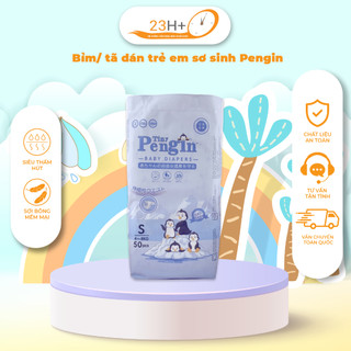 Bỉm/ tã dán trẻ em sơ sinh Pengin size NB/S/M 50 miếng - 23h.shop