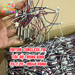 Motor coreless 716 điện áp 3v - 7.2v tốc độ trung bình đường kính trục 0.8mm - lk0598