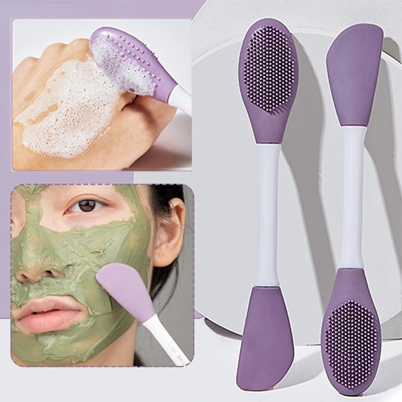 miumiua🔮1 Cọ Silicon 2 Trong 1 Rửa Mặt Nạ Tiện Dụng
